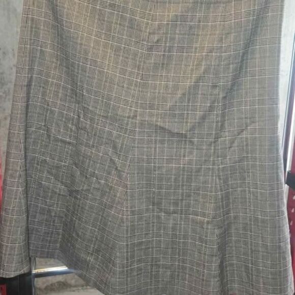 Unbranded Dresses & Skirts - Kate Hill Grey Plaid A-Line Skirt Size 14